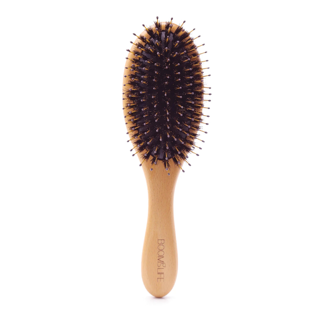 Soft Boar Bristle Hair Brush for Shinier Hair