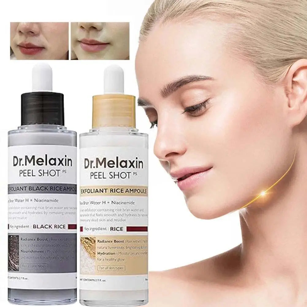 Dr. Melaxin Rice Exfoliating Essence White or Black Rice Peeling Ampoule Exfoliating  Serum Korean Skin Care