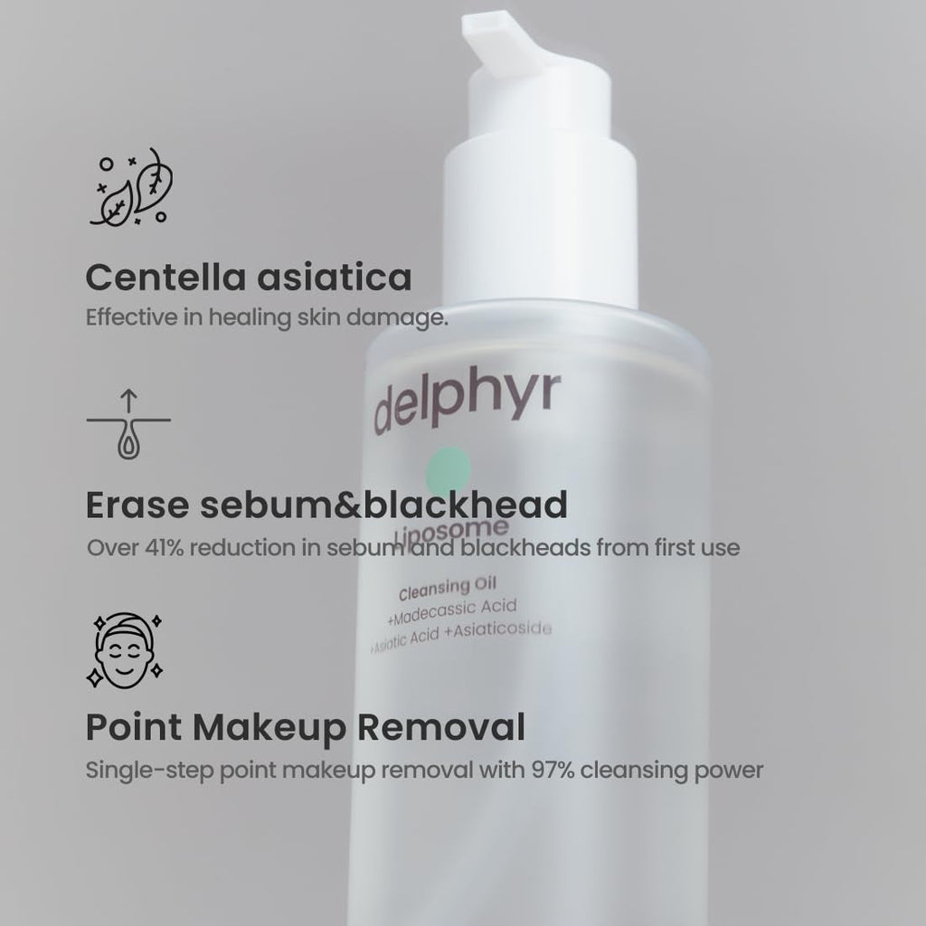Korean Skincare Liposome Daily Cleansing Oil - Gentle Makeup & Blackhead Remover for Sensitive Skin