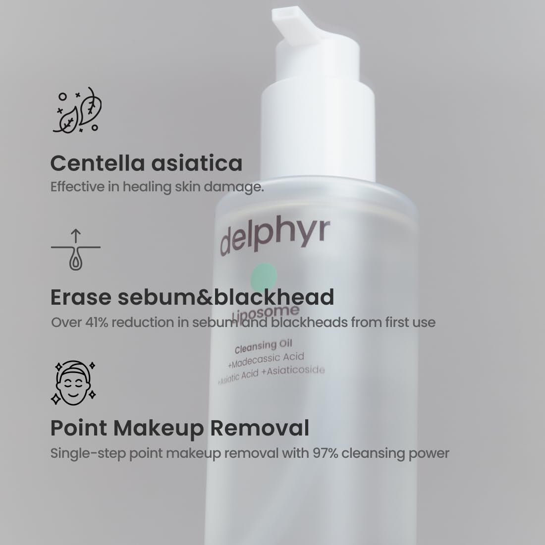 Korean Skincare Liposome Daily Cleansing Oil - Gentle Makeup & Blackhead Remover for Sensitive Skin